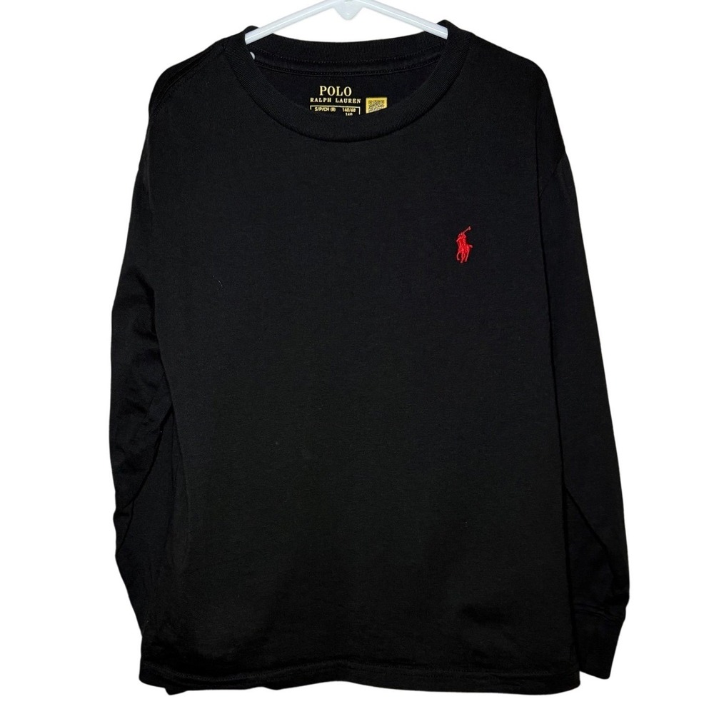 Polo Ralph Lauren Boys Small (8) Black Long Sleeve T-Shirt
